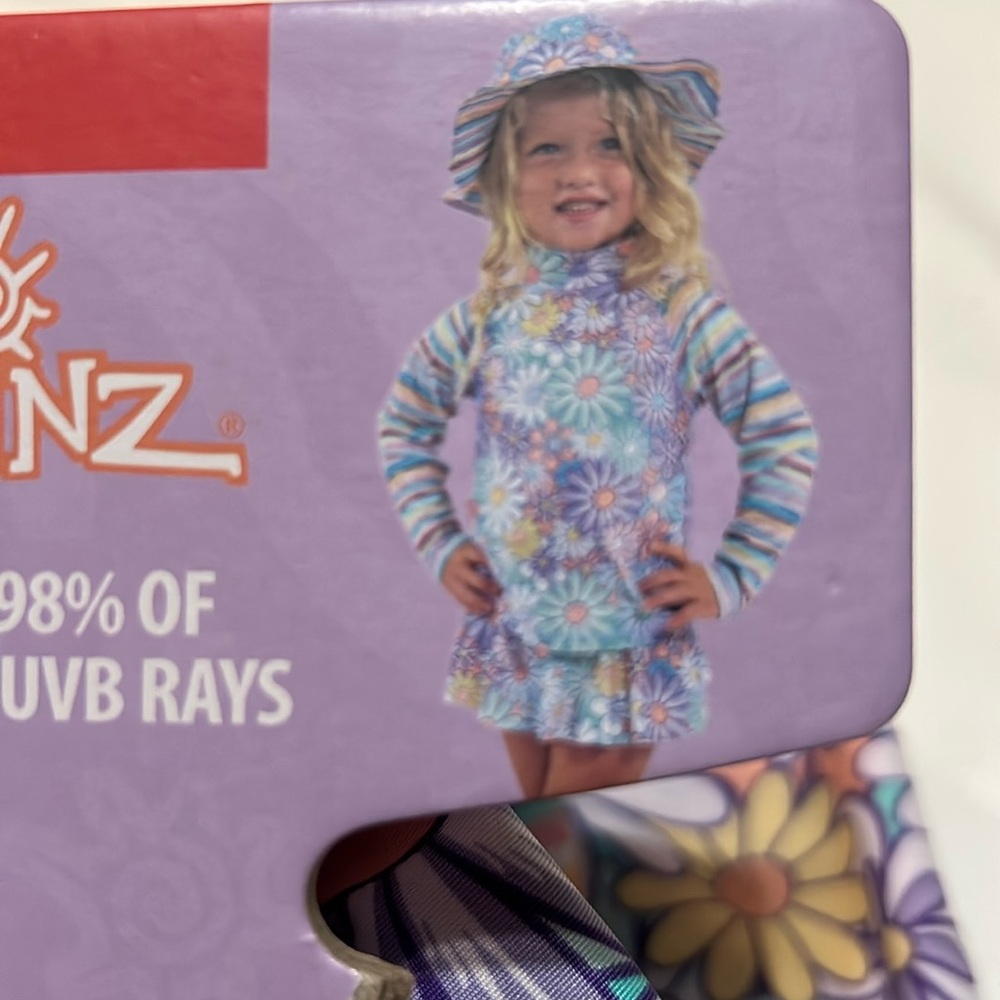 UVSkinz 3PC Set Rashguard Swim Set with UV Protection size 6 NWT